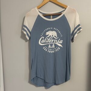 ever hottie California Republic Blue and White Women's Top